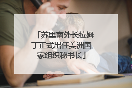苏里南外长拉姆丁正式出任美洲国家组织秘书长