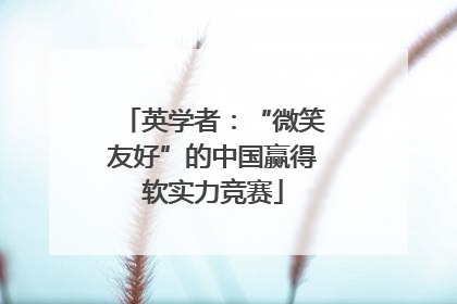 英学者：“微笑友好”的中国赢得软实力竞赛
