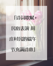 诗词歌赋+民俗表演 周庄村民的端午节充满诗意