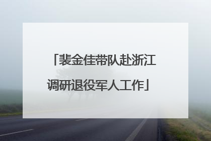 裴金佳带队赴浙江调研退役军人工作