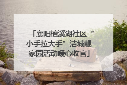 襄阳檀溪湖社区“小手拉大手”洁城靓家园活动暖心收官