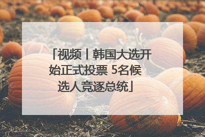 视频丨韩国大选开始正式投票 5名候选人竞逐总统