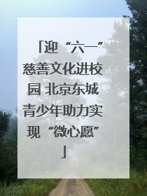 迎“六一”慈善文化进校园 北京东城青少年助力实现“微心愿”