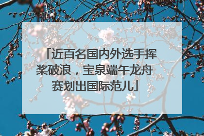 近百名国内外选手挥桨破浪，宝泉端午龙舟赛划出国际范儿