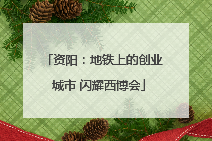 资阳：地铁上的创业城市 闪耀西博会