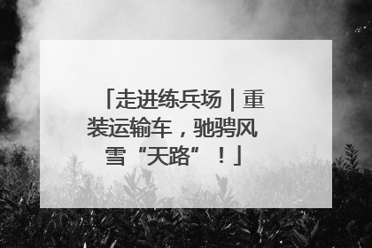 走进练兵场｜重装运输车，驰骋风雪“天路”！