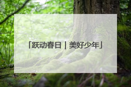 跃动春日｜美好少年