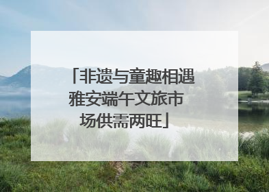 非遗与童趣相遇 雅安端午文旅市场供需两旺