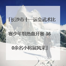 长沙市十一运会武术比赛少年组热血开赛 360余名小将展风采