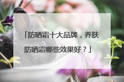 防晒霜十大品牌，养肤防晒霜哪些效果好？