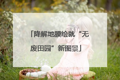 降解地膜绘就“无废田园”新图景