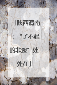 陕西渭南：“了不起的非遗”处处在