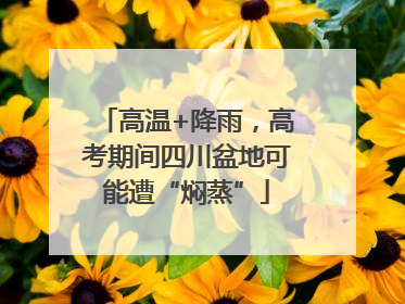 高温+降雨，高考期间四川盆地可能遭“焖蒸”