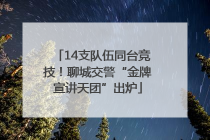14支队伍同台竞技！聊城交警“金牌宣讲天团”出炉