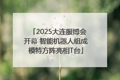 2025大连服博会开幕 智能机器人组成模特方阵亮相T台