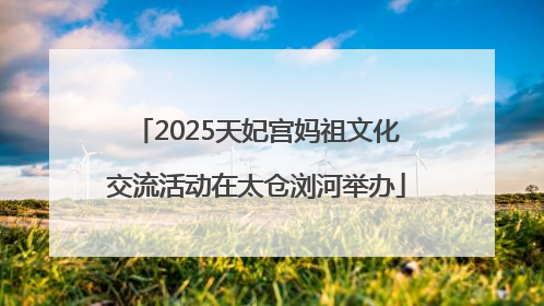 2025天妃宫妈祖文化交流活动在太仓浏河举办