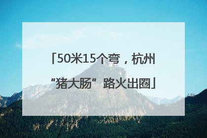 50米15个弯，杭州“猪大肠”路火出圈