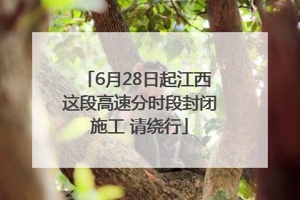 6月28日起江西这段高速分时段封闭施工 请绕行