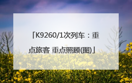 K9260/1次列车：重点旅客 重点照顾(图)
