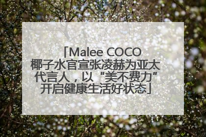 Malee COCO椰子水官宣张凌赫为亚太代言人，以“美不费力”开启健康生活好状态